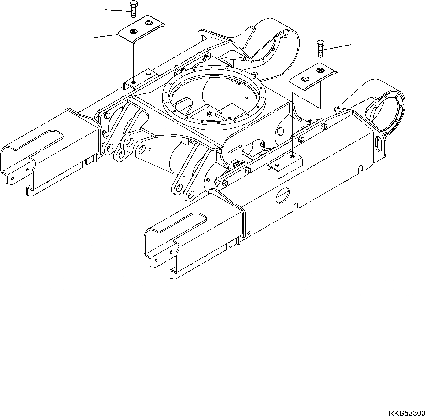 Схема запчастей Komatsu PC14R-3 HS - ГУСЕНИЧНАЯ РАМА ПЛАСТИНА НИЖН.CARRIAGE