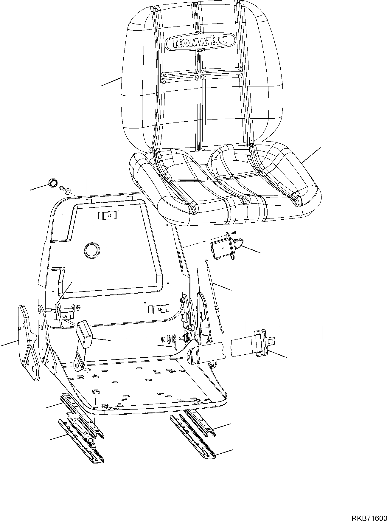 Схема запчастей Komatsu PC14R-3 HS - СИДЕНЬЕ ОПЕРАТОРА (/) ЧАСТИ КОРПУСА И КАБИНА
