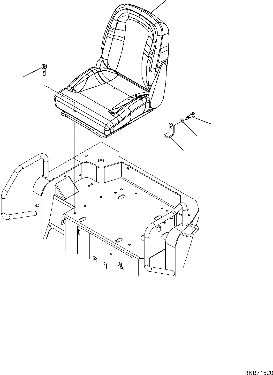 Схема запчастей Komatsu PC14R-3 HS - СИДЕНЬЕ ОПЕРАТОРА (DELUXE) (/) ЧАСТИ КОРПУСА И КАБИНА