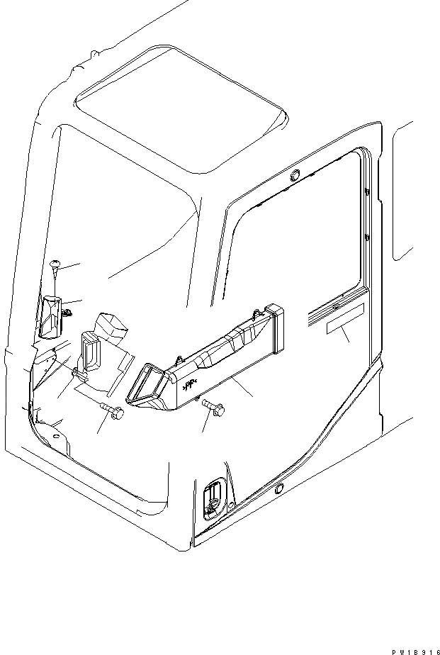 Схема запчастей Komatsu PC160LC-7 - КАБИНА (ВОЗДУХОВОДЫ) (№B-B99) КАБИНА ОПЕРАТОРА И СИСТЕМА УПРАВЛЕНИЯ