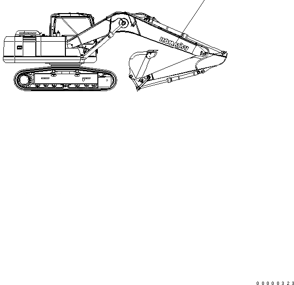 Схема запчастей Komatsu PC160LC-7 - ЛОГОТИП (СТРЕЛА) МАРКИРОВКА