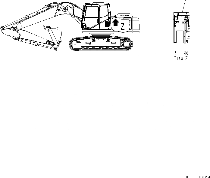 Схема запчастей Komatsu PC160LC-7 - ПЛАСТИНА (ВОЗДУХООЧИСТИТЕЛЬ¤ ДВОЙНОЙ ЭЛЕМЕНТ) МАРКИРОВКА