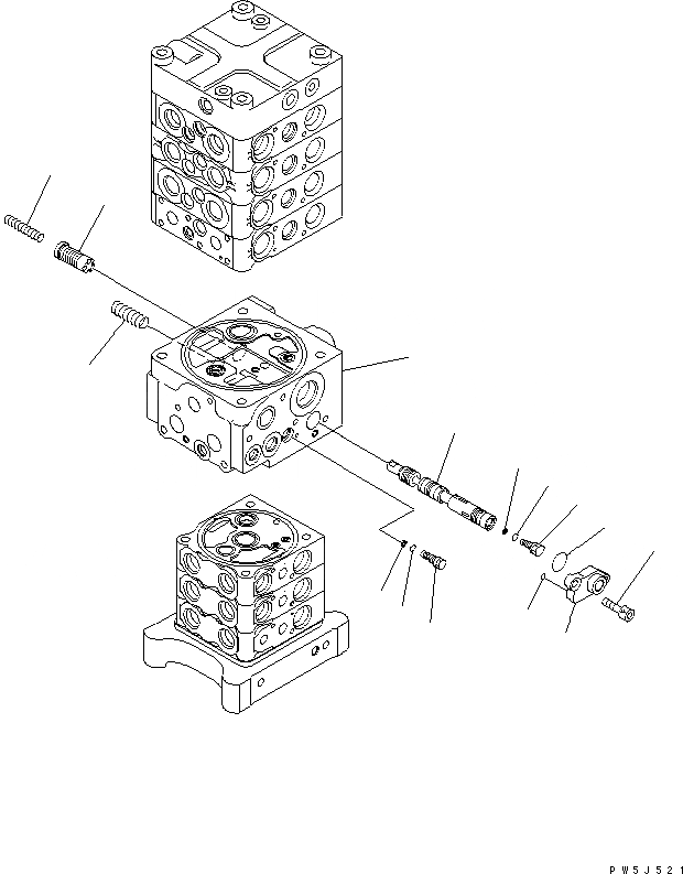 Схема запчастей Komatsu PC160LC-7 - ОСНОВН. КЛАПАН (7-КЛАПАН) (/8) ОСНОВН. КОМПОНЕНТЫ И РЕМКОМПЛЕКТЫ