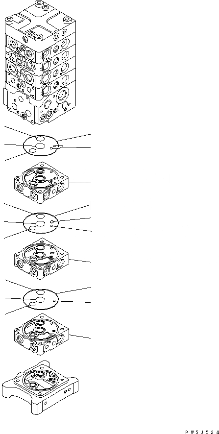 Схема запчастей Komatsu PC160LC-7 - ОСНОВН. КЛАПАН (7-КЛАПАН) (9/8) ОСНОВН. КОМПОНЕНТЫ И РЕМКОМПЛЕКТЫ