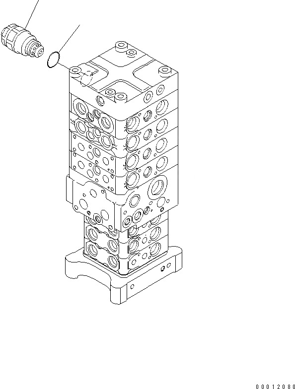 Схема запчастей Komatsu PC160LC-7 - ОСНОВН. КЛАПАН (7-КЛАПАН) (/9) (С РУКОЯТЬ СТОПОРН. КЛАПАН) ОСНОВН. КОМПОНЕНТЫ И РЕМКОМПЛЕКТЫ