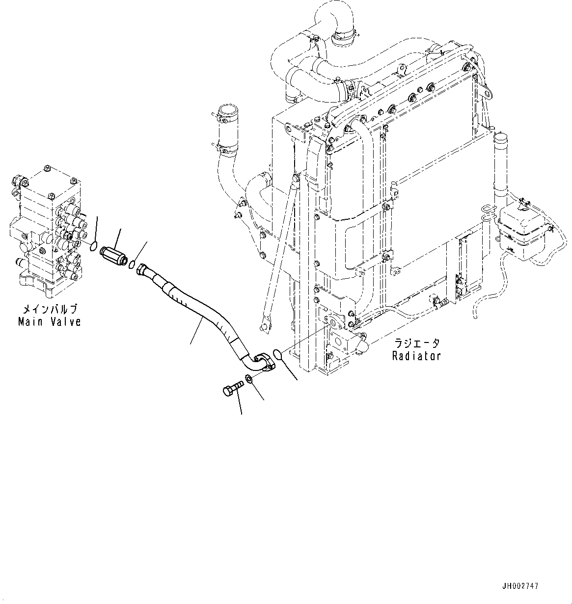 Схема запчастей Komatsu PC160LC-8 - ВОЗВРАТ. ТРУБЫ ГИДРАВЛИКА