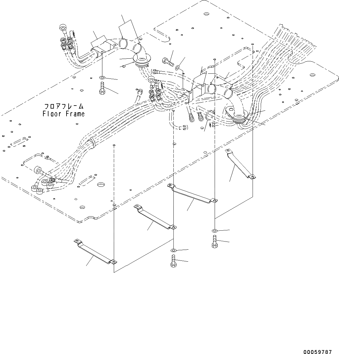 Схема запчастей Komatsu PC160LC-8 - КАБИНА, ПОЛ ТРУБЫ КАБИНА ОПЕРАТОРА И СИСТЕМА УПРАВЛЕНИЯ