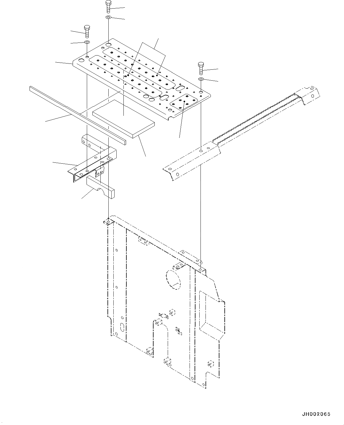 Схема запчастей Komatsu PC160LC-8 - ПЕРЕГОРОДКА. COVER ЧАСТИ КОРПУСАS И КРЫШКИ