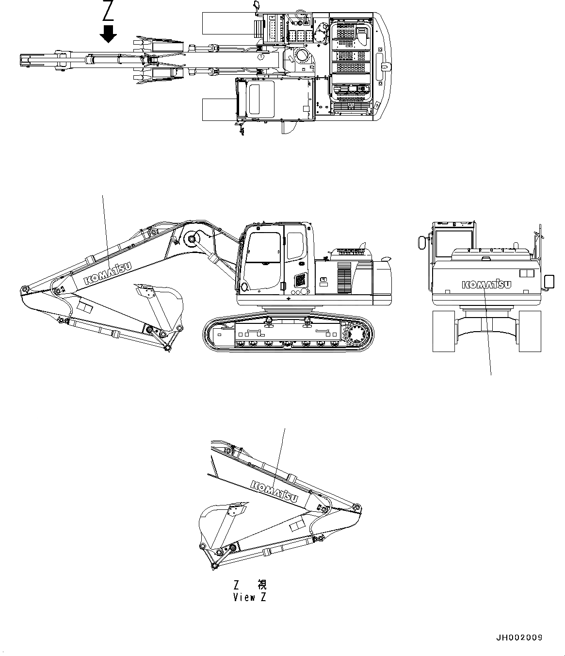 Схема запчастей Komatsu PC160LC-8 - KOMATSU ЛОГОТИП, -SET МАРКИРОВКА