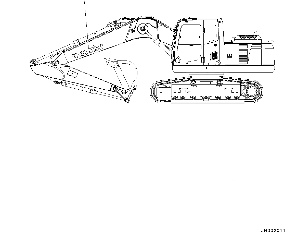 Схема запчастей Komatsu PC160LC-8 - KOMATSU ЛОГОТИП МАРКИРОВКА