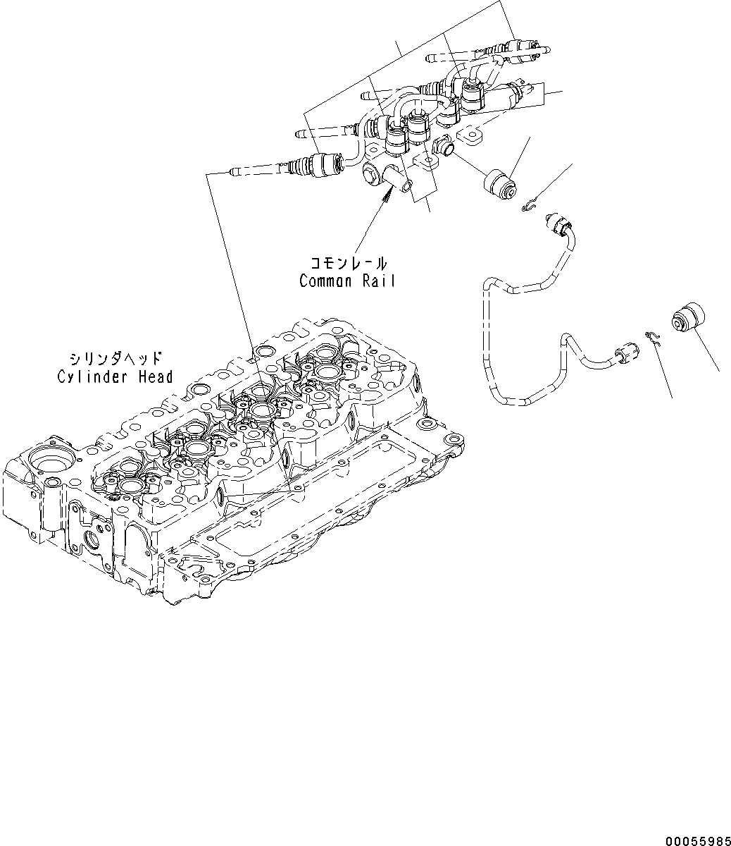 Схема запчастей Komatsu SAA4D107E-1D - ТОПЛИВН. СИСТЕМА COVER 