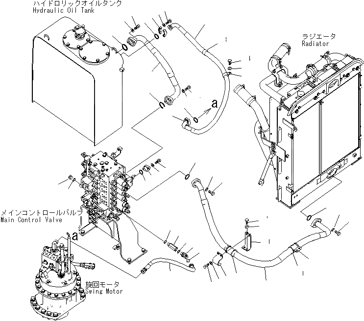 Схема запчастей Komatsu PC200-8 - ВОЗВРАТ. ЛИНИЯ(№C-) ГИДРАВЛИКА