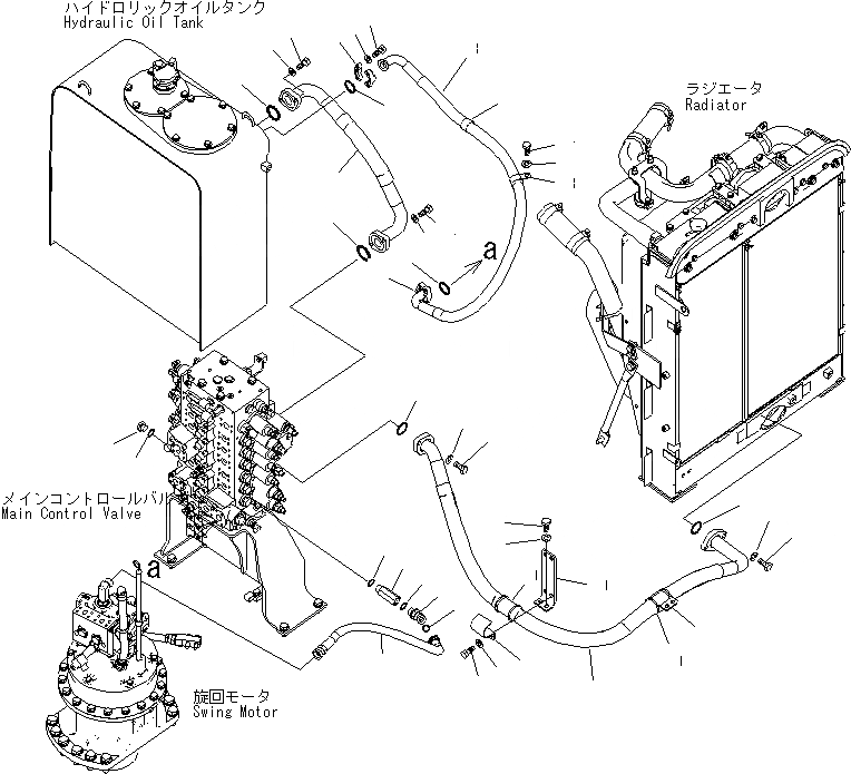 Схема запчастей Komatsu PC200-8 - ВОЗВРАТНАЯ ЛИНИЯ(ДЛЯ -АКТУАТОР)(№C-) ГИДРАВЛИКА