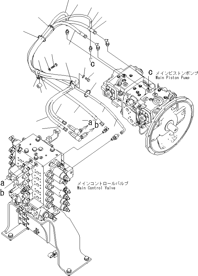 Схема запчастей Komatsu PC200-8 - LS ЛИНИИ(№C-) ГИДРАВЛИКА