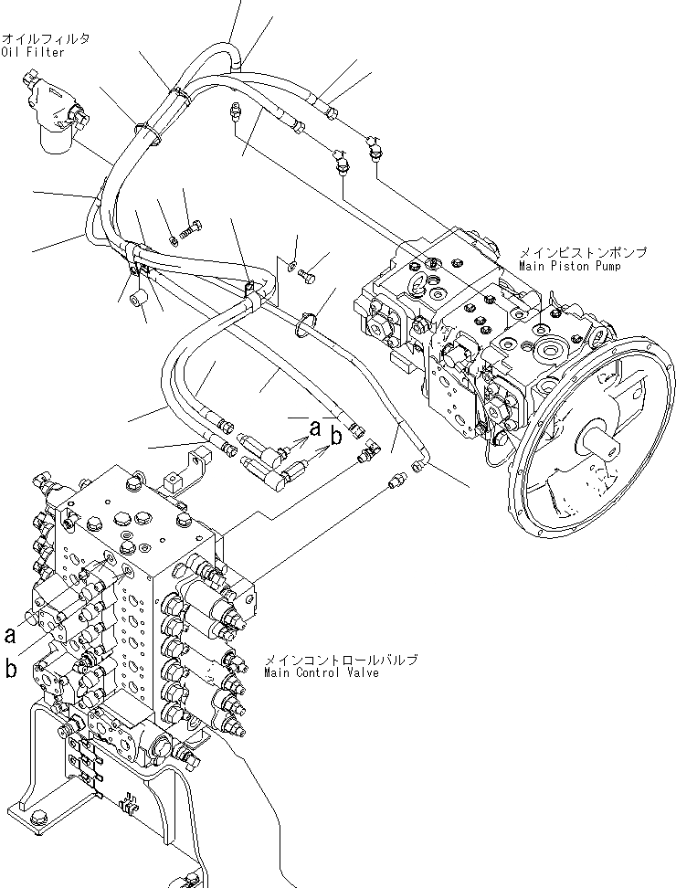 Схема запчастей Komatsu PC200-8 - ЛИНИЯ LS(ДЛЯ -АКТУАТОР)(№C-) ГИДРАВЛИКА