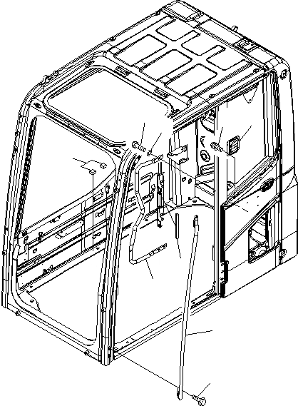 Схема запчастей Komatsu PC200-8 - КАБИНА (PURESSURE КЛАПАН И РУЧКА) (С КОНДИЦИОНЕРОМ)(№C-) КАБИНА ОПЕРАТОРА И СИСТЕМА УПРАВЛЕНИЯ