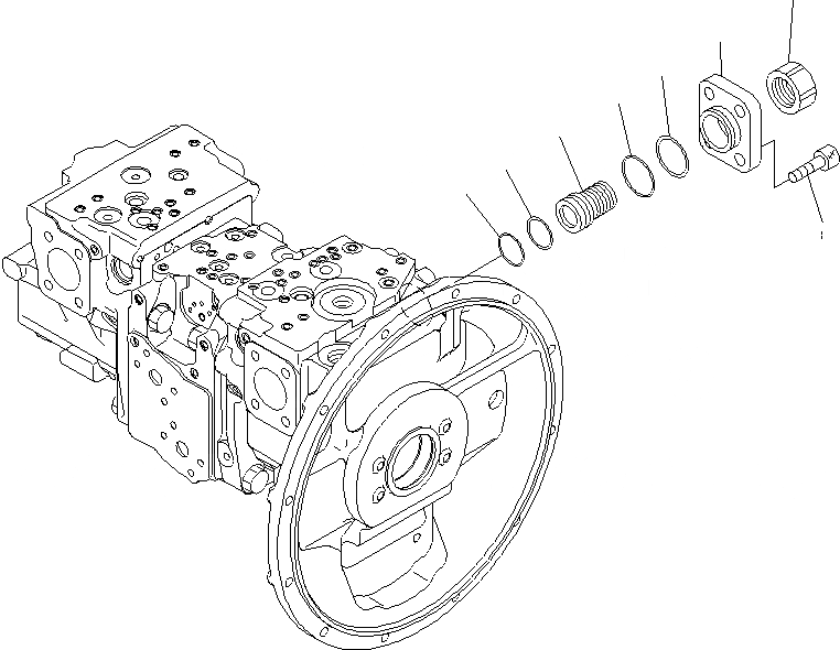 Схема запчастей Komatsu PC200-8 - ОСНОВН. НАСОС (/) ОСНОВН. КОМПОНЕНТЫ И РЕМКОМПЛЕКТЫ