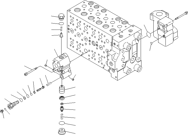 Схема запчастей Komatsu PC200-8 - ОСНОВН. КЛАПАН (7-СЕКЦИОНН.) (РУКОЯТЬ HOLDING КЛАПАН) (/) ОСНОВН. КОМПОНЕНТЫ И РЕМКОМПЛЕКТЫ