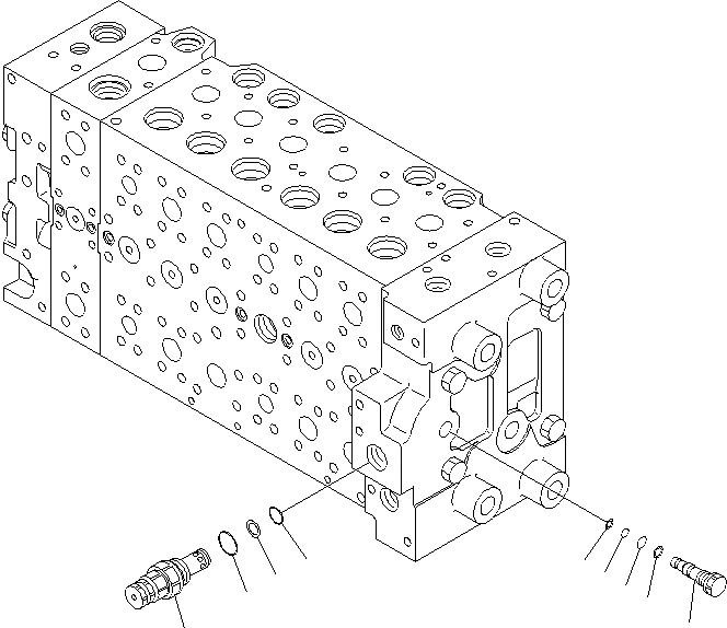 Схема запчастей Komatsu PC200-8 - ОСНОВН. КЛАПАН (7-СЕКЦИОНН.) (РУКОЯТЬ HOLDING КЛАПАН) (/) ОСНОВН. КОМПОНЕНТЫ И РЕМКОМПЛЕКТЫ