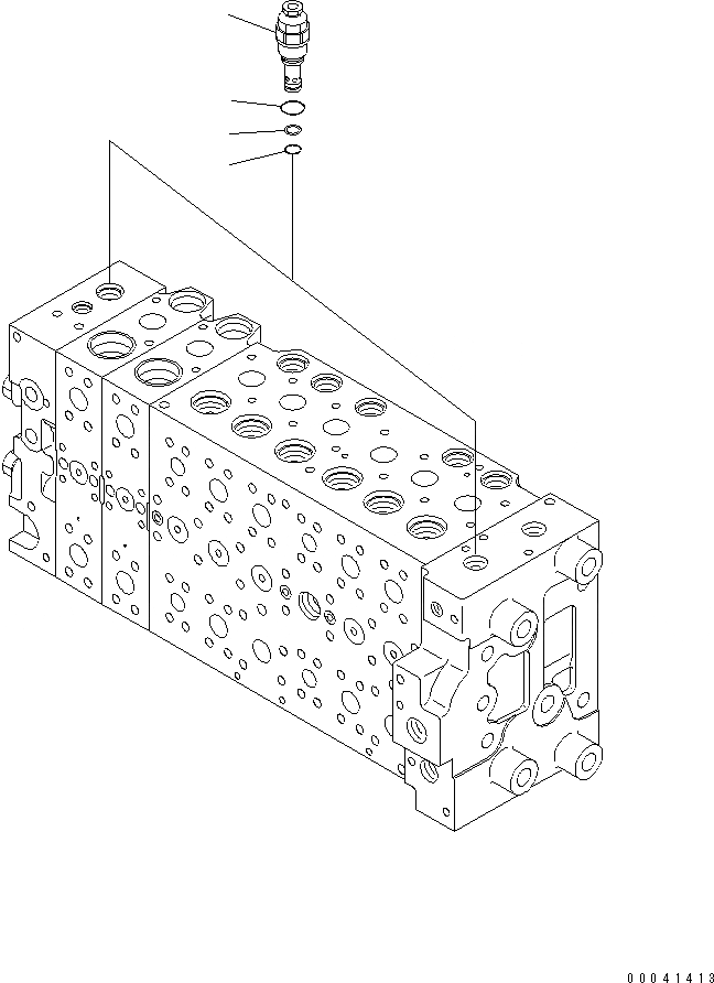 Схема запчастей Komatsu PC200-8 - ОСНОВН. КЛАПАН (8-СЕКЦИОНН.) (9/) ОСНОВН. КОМПОНЕНТЫ И РЕМКОМПЛЕКТЫ