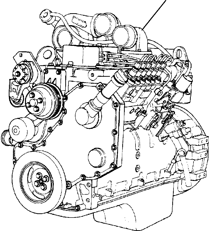 Схема запчастей Komatsu PC200-6LC - ДВИГАТЕЛЬ ASSEMBLIES ДВИГАТЕЛЬ