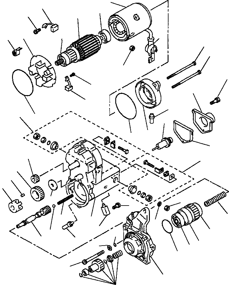 Схема запчастей Komatsu PC200-6LC - STARTER V - .KW - ТИП R NIPPONDENSO 8- ДВИГАТЕЛЬ