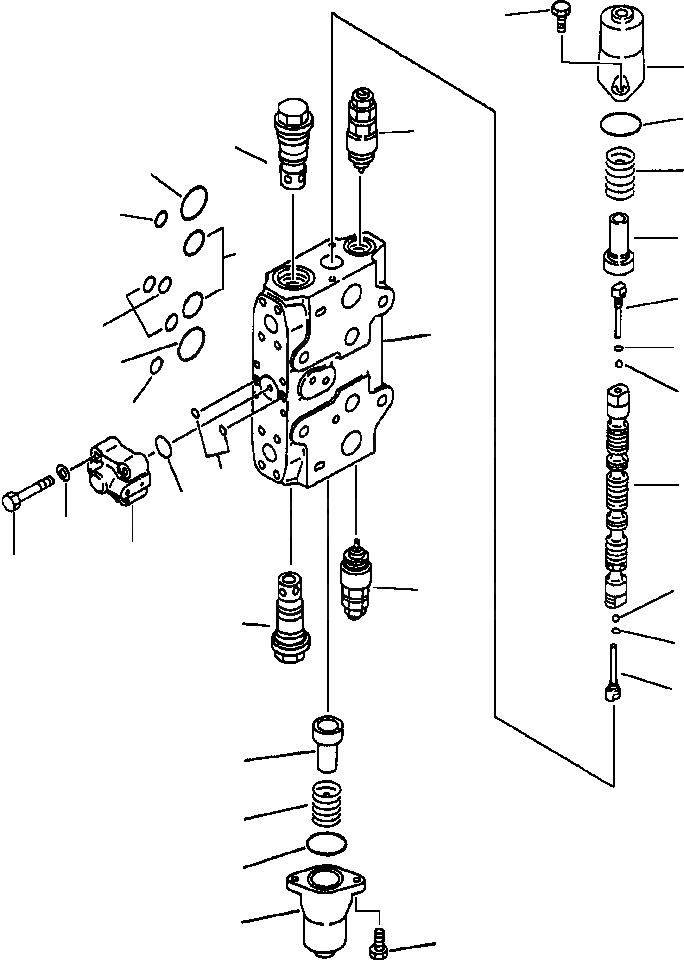 Схема запчастей Komatsu PC200-6LC - FIG NO. H-A ОСНОВН. КЛАПАН ( АКТУАТОР) (/) ДОПОЛН. СЕРВИСНЫЙ КЛАПАН ГИДРАВЛИКА