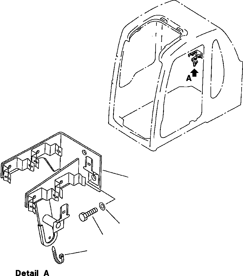 Схема запчастей Komatsu PC200-6LC - FIG NO. K- КАБИНА (TERMINAL BRACKET) КАБИНА ОПЕРАТОРА И СИСТЕМА УПРАВЛЕНИЯ