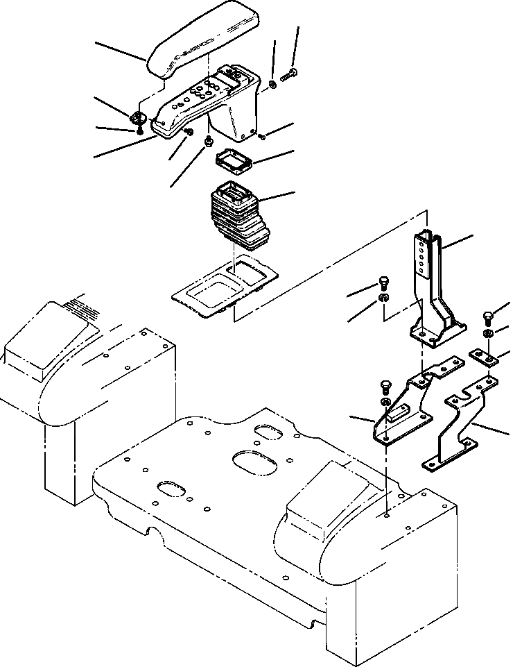 Схема запчастей Komatsu PC200-6LC - FIG NO. K- ЛЕВ. СТОЙКА ПОДЛОКОТНИК КАБИНА ОПЕРАТОРА И СИСТЕМА УПРАВЛЕНИЯ