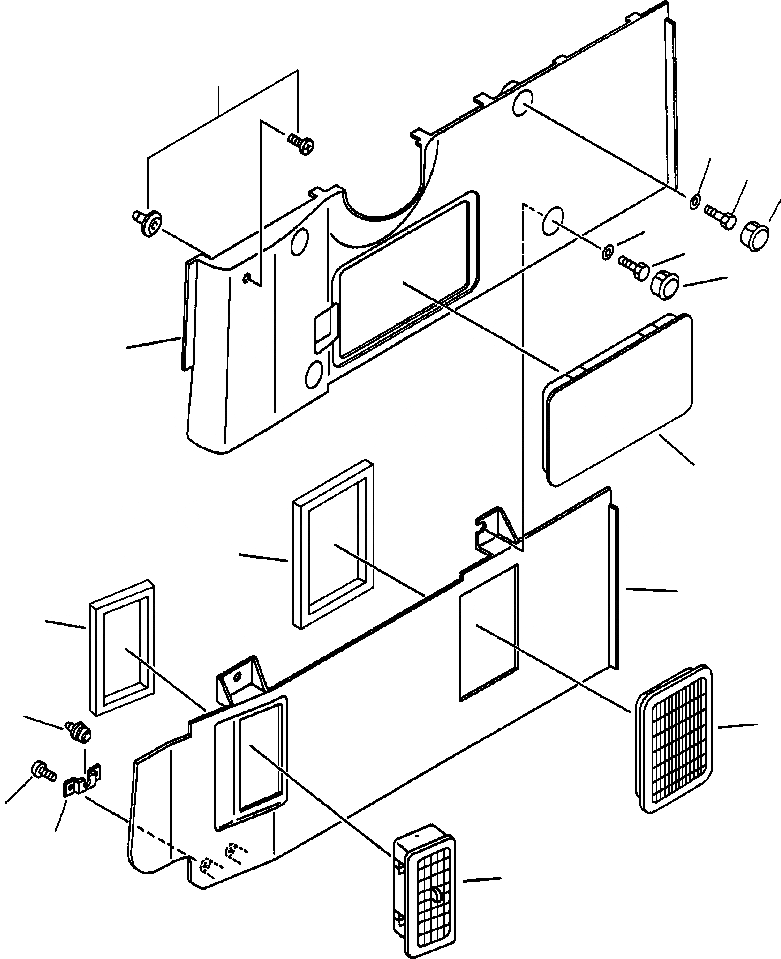 Схема запчастей Komatsu PC200-6LC - FIG NO. K7- ОТДЕЛКА COVER КАБИНА ОПЕРАТОРА И СИСТЕМА УПРАВЛЕНИЯ