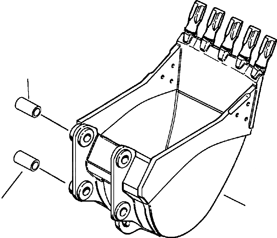 Схема запчастей Komatsu PC200-6LC - FIG NO. T-8 WEAR ВТУЛКАS С РЕГУЛИР. PLAY DEVICE РАБОЧЕЕ ОБОРУДОВАНИЕ