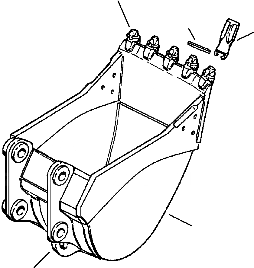 Схема запчастей Komatsu PC200-6LC - FIG NO. T-A КОВШ С SUPER V TEETH - ESCO СТАНДАРТН. DUTY ПЛАСТИНА LIP - IN. ШИР. РАБОЧЕЕ ОБОРУДОВАНИЕ