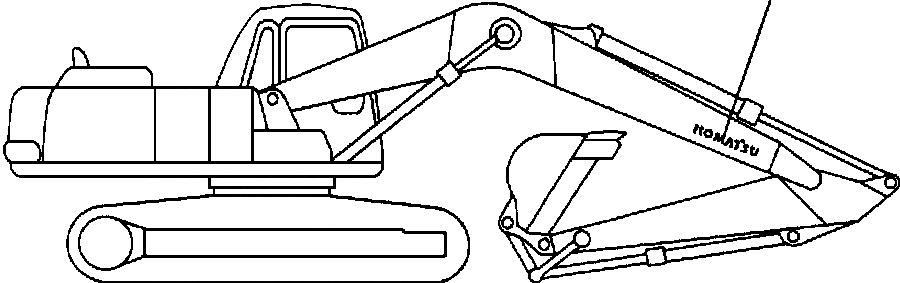 Схема запчастей Komatsu PC200-6LC - FIG NO. U- ПЛАСТИНА (СТРЕЛА) МАРКИРОВКА