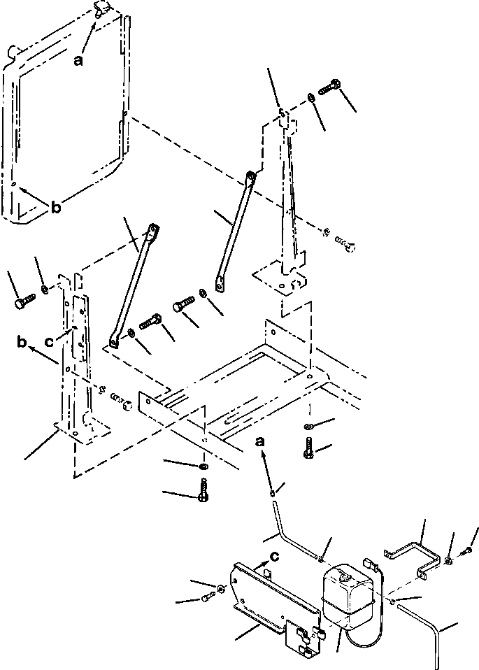 Схема запчастей Komatsu PC200LC-6LE - FIG. C-A КРЕПЛЕНИЕ РАДИАТОРА СИСТЕМА ОХЛАЖДЕНИЯ