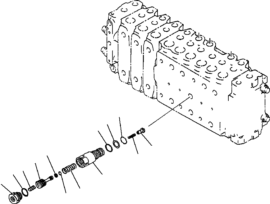 Схема запчастей Komatsu PC200LC-6LE - FIG. H-A ОСНОВН. КЛАПАН - LS DIVIDER КЛАПАН ASSEMBLY ГИДРАВЛИКА