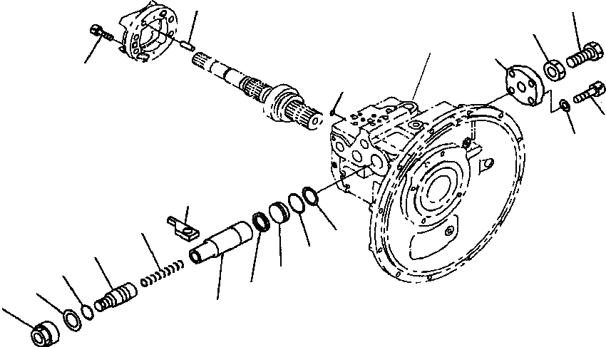 Схема запчастей Komatsu PC200LC-6LE - FIG. H-A ОСНОВН. НАСОС - ПЕРЕДН. SERVO ПОРШЕНЬ ГИДРАВЛИКА