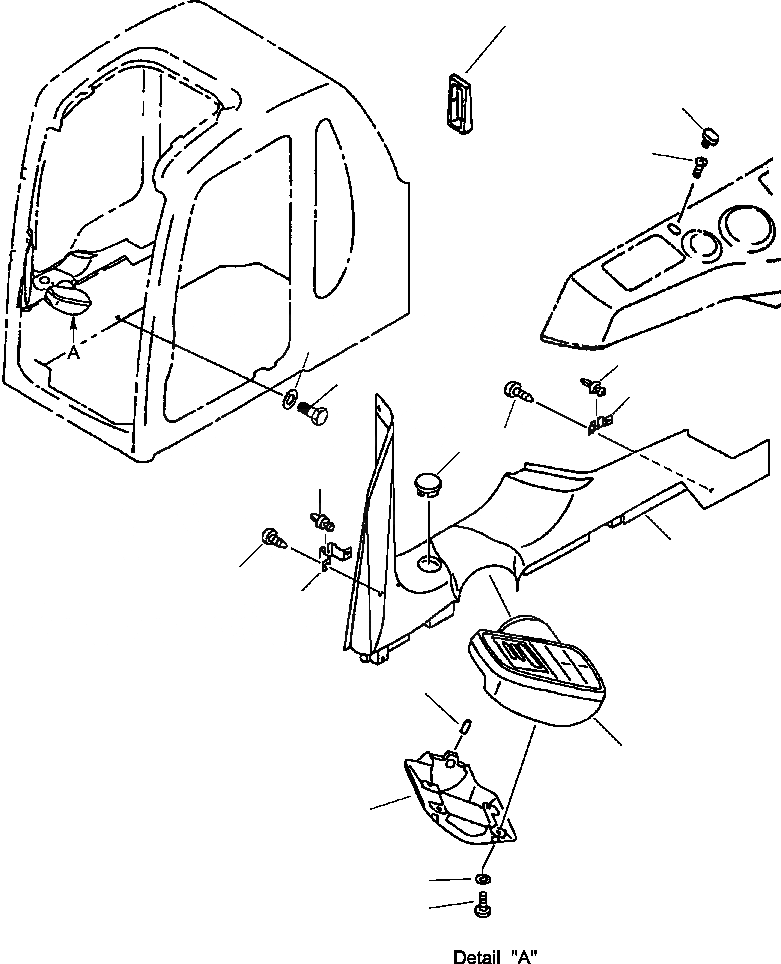 Схема запчастей Komatsu PC200LC-6LE - FIG. K-A КАБИНА - КРЫШКА ПАНЕЛИ С МОНИТОРОМ КАБИНА ОПЕРАТОРА И СИСТЕМА УПРАВЛЕНИЯ