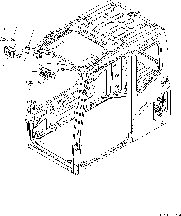 Схема запчастей Komatsu PC200LC-7B - ДОПОЛН. РАБОЧ. ОСВЕЩЕНИЕ ЭЛЕКТРИКА