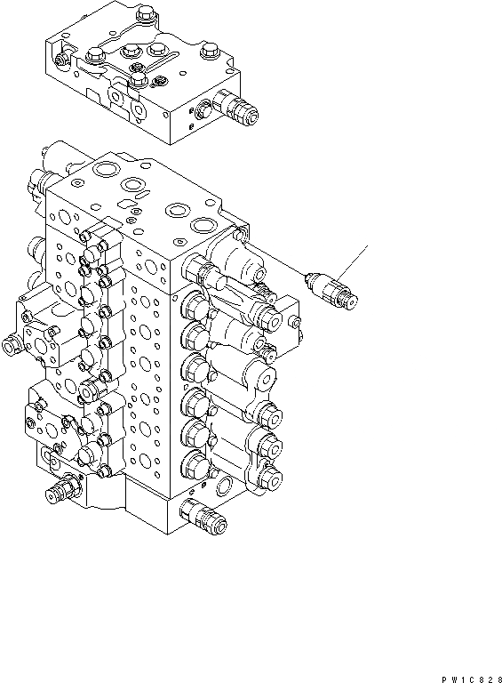 Схема запчастей Komatsu PC200LC-7B - РАЗГРУЗ. КЛАПАН (8 KG/CM) (СЕРВИСНЫЙ КЛАПАН) ГИДРАВЛИКА