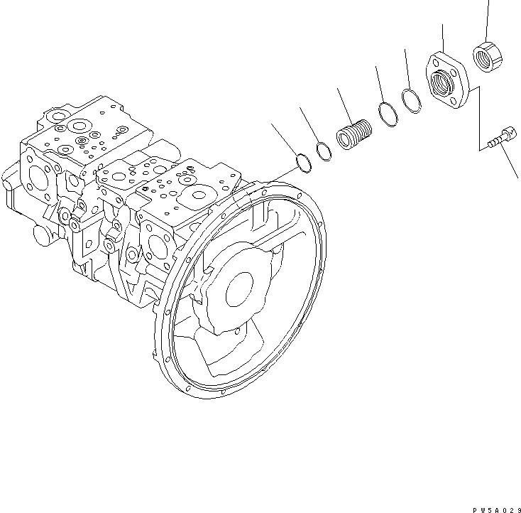 Схема запчастей Komatsu PC200LC-7B - ОСНОВН. НАСОС (/) ОСНОВН. КОМПОНЕНТЫ И РЕМКОМПЛЕКТЫ