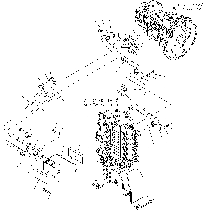 Схема запчастей Komatsu PC200-8 - ЛИНИЯ ПОДАЧИ (ДЛЯ ТОПЛИВН. REFILL НАСОС) ГИДРАВЛИКА