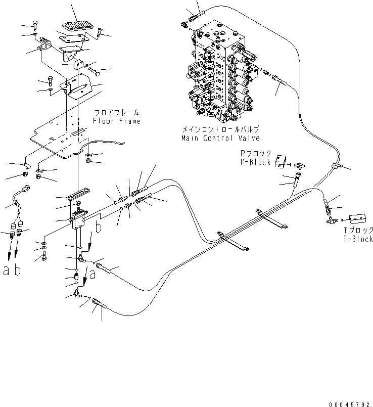 Схема запчастей Komatsu PC200-8 - КАБИНА (ПОЛ) (1. НАВЕСН.ОБОРУД. УПРАВЛ-Е)(№C-C) КАБИНА ОПЕРАТОРА И СИСТЕМА УПРАВЛЕНИЯ