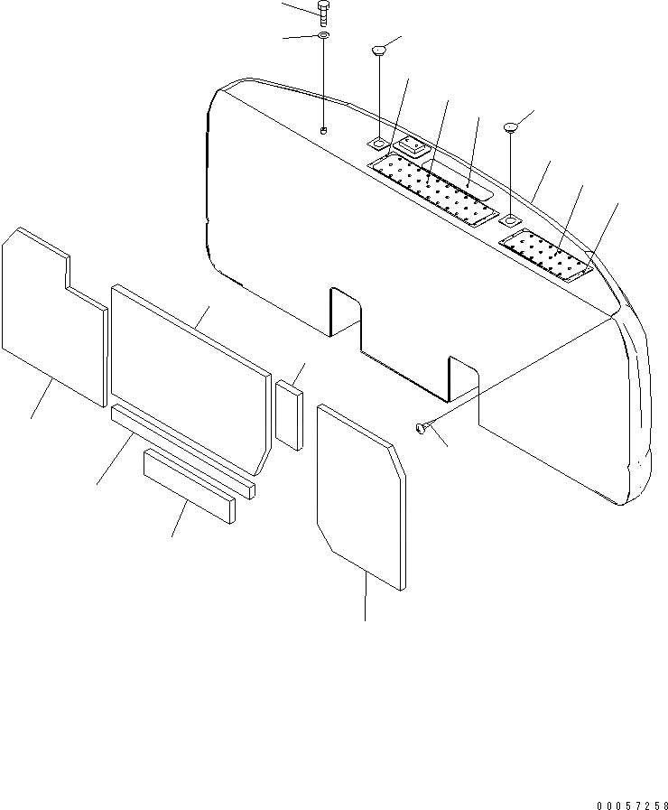 Схема запчастей Komatsu PC200-8 - ПРОТИВОВЕС (7KG)(№C-C) ЧАСТИ КОРПУСА