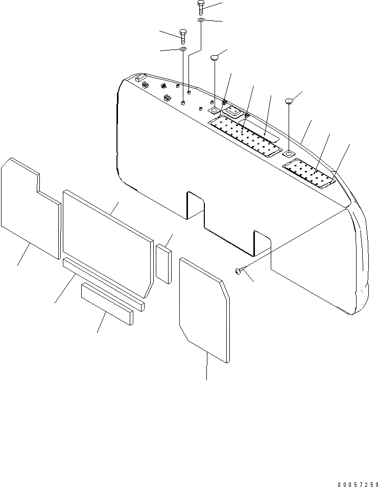 Схема запчастей Komatsu PC200-8 - ПРОТИВОВЕС (7KG) (С ЗАДН. VIEW CAMERA)(№C-C) ЧАСТИ КОРПУСА