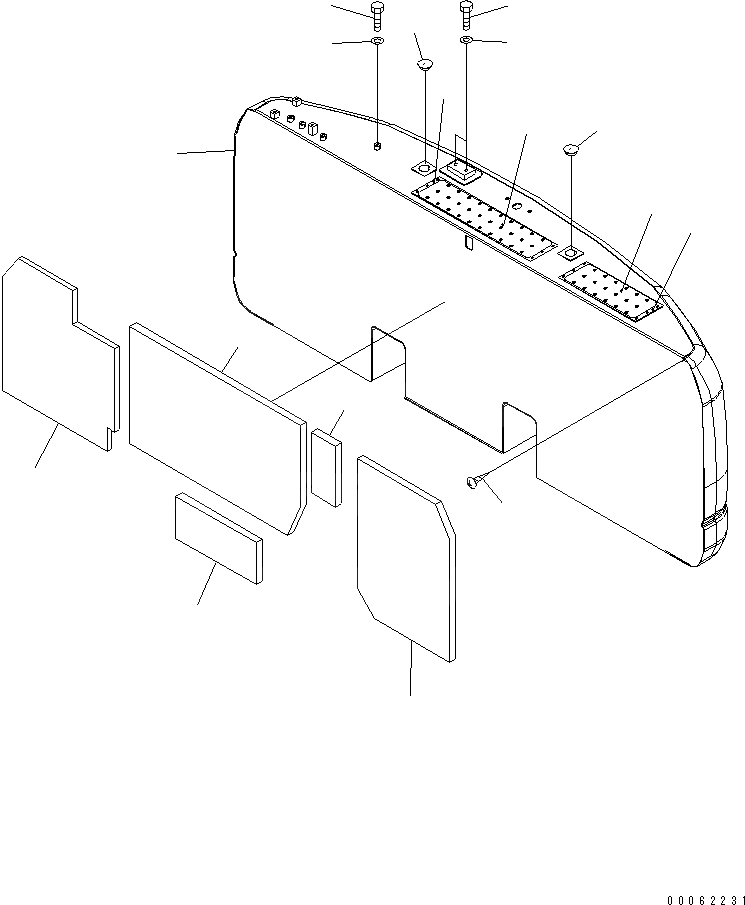 Схема запчастей Komatsu PC200-8 - ПРОТИВОВЕС (7KG) (С ЗАДН. VIEW CAMERA)(№C-) ЧАСТИ КОРПУСА