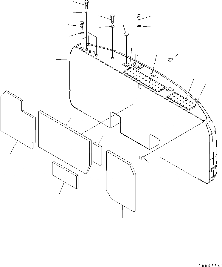 Схема запчастей Komatsu PC200-8 - ПРОТИВОВЕС (7KG) (KAL СПЕЦ-Я.)(№C-) ЧАСТИ КОРПУСА