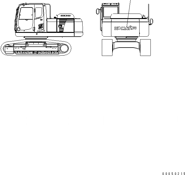 Схема запчастей Komatsu PC200-8 - ЛОГОТИП KOMATSU(ПРОТИВОВЕС) МАРКИРОВКА