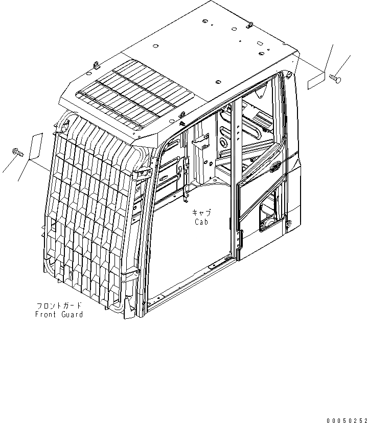 Схема запчастей Komatsu PC200-8 - ПРЕДУПРЕЖДАЮЩ. МАРКИРОВКА (TOP И ФРОНТАЛЬНАЯ ЗАЩИТА) (АНГЛ.) МАРКИРОВКА