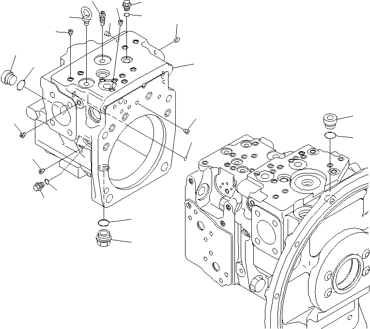 Схема запчастей Komatsu PC200-8 - ОСНОВН. НАСОС (/) ОСНОВН. КОМПОНЕНТЫ И РЕМКОМПЛЕКТЫ