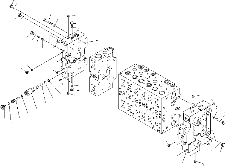 Схема запчастей Komatsu PC200-8 - ОСНОВН. КЛАПАН (7-СЕКЦИОНН.) (РУКОЯТЬ HOLDING КЛАПАН) (7/) ОСНОВН. КОМПОНЕНТЫ И РЕМКОМПЛЕКТЫ